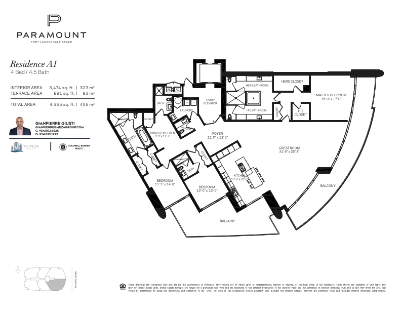 Paramount Residence ‘A1’ Floor Plan