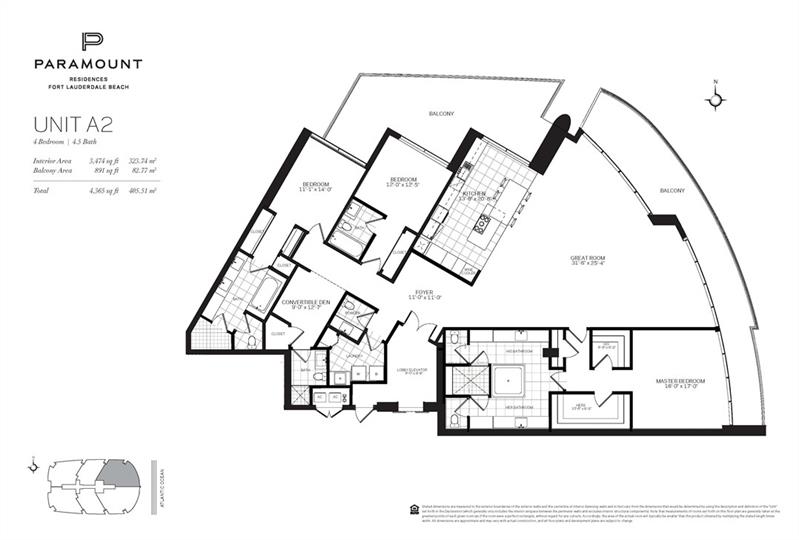 Paramount Residence ‘A2’ Floor Plan